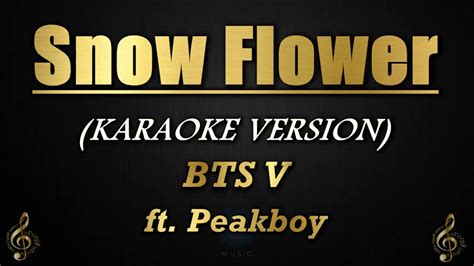 Snow Flower BTS V Feat Peakboy Karaoke Instrumental YouTube