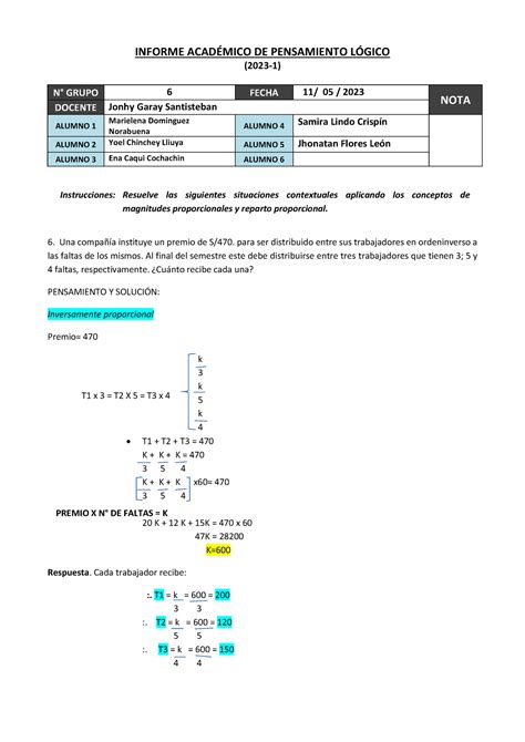 Informe Academico N2 KJBKNL INFORME ACAD DE PENSAMIENTO LGICO