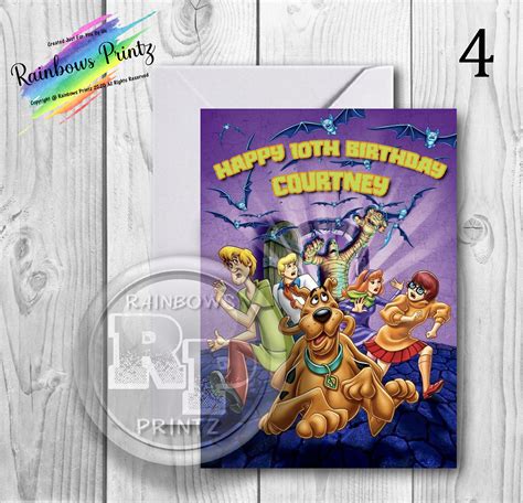 Personalised Scooby Doo Birthday Cards Etsy