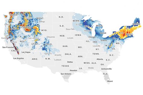 Weather Forecast Map Snow