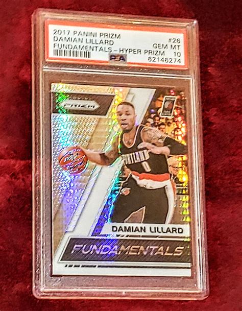 Damian Lillard Panini Prizm Hyper Prizm Fundamentals Psa