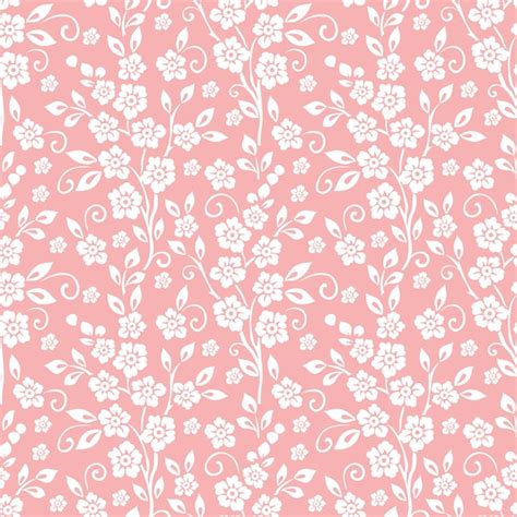 Free Vector Flower Seamless Pattern Background Elegant Texture For