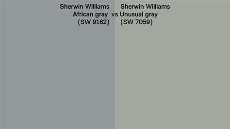 Sherwin Williams African Gray Vs Unusual Gray Side By Side Comparison