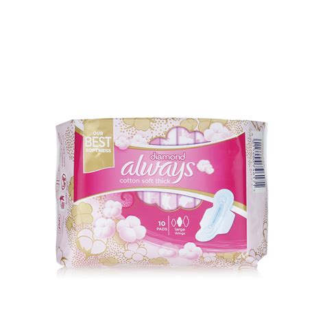 Always Feminine Large Total Protection Napkins X10 Spinneys Uae