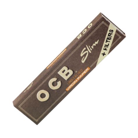 Ocb Virgin King Size Slim Unbleached Mit Filter Tips Puff Stuff