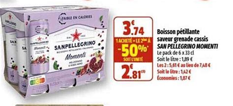 Offre Boisson P Tillante Saveur Grenade Cassis San Pellegrino Momenti