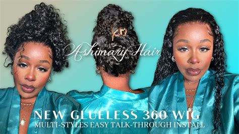 Perfect Glueless High Bun 360 Wig Multi Styles Easy Install Realistic