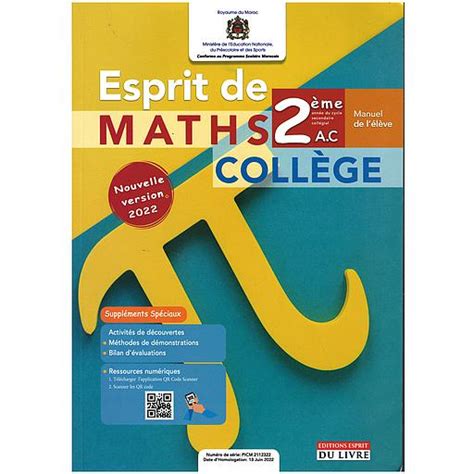 Esprit De Maths Me Ann E Coll Ge Manuel Almouggar