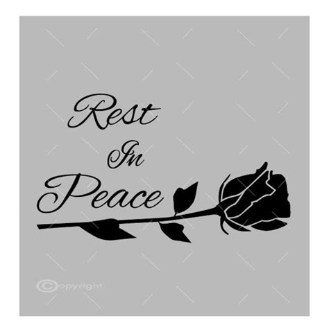 Rest in Peace Rose SVG PNG Dxf Digital File Clipart A1 - Etsy