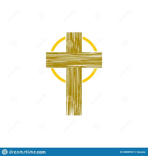 Icono De Cruz Cristiana Simple Aislado En Fondo Blanco Signo Cruzado