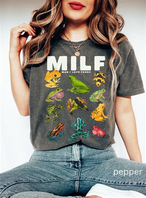 Comfort Colors Funny Frog Shirt MILF Tshirt Herpetologist Frog Lover