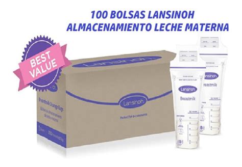 Bolsas Almacenamiento Leche Materna Lansinoh X 100 Unidades Envío gratis