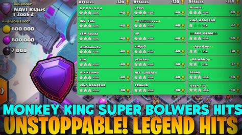 Unstoppable Monkey King Live Legend League Hits Coc 2023 YouTube