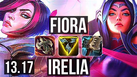 Fiora Vs Irelia Top Solo Kills Games Dominating Euw