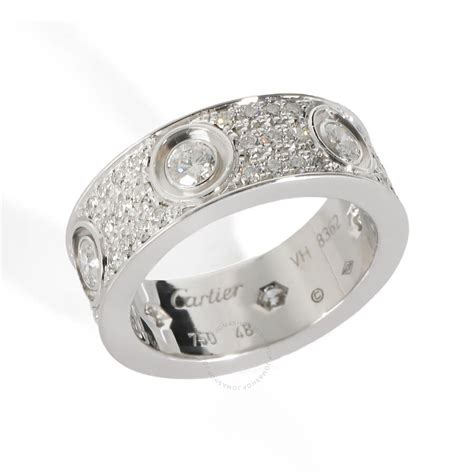 Mua Pre Owned Cartier Love Diamond Paved Ring In K White Gold