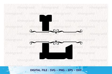 Monogram Alphabet L Vintage Svg Graphic by nhongrand · Creative Fabrica