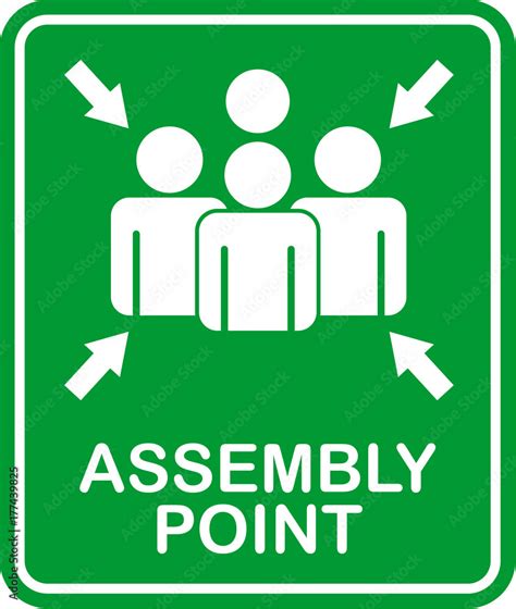 Assembly Point Sign Vector Stock Illustration Adobe Stock