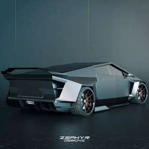 Tesla Cybertruck Hardcore Body Kit By Zephyr Turns Pickup Into A Race Car