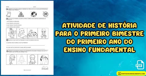 Atividades De Historia Para O Primeiro Ano Do Ensino Fundamental