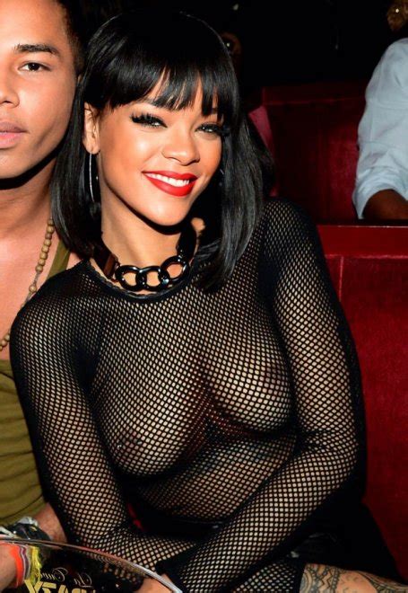 Rihanna See Through Fishnet Porn Pic