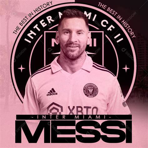 Feed Futebol Inter Miami Messi Social Media PSD Editável download