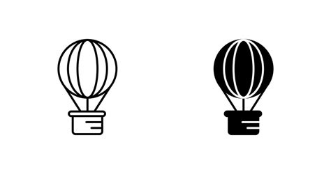 Hot Air Balloon Vector Icon Vector Art At Vecteezy