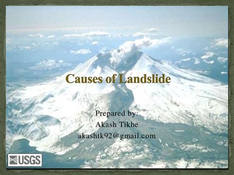 Causes of Landslide