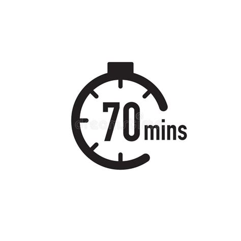 Quanto Tempo É 70 Minutos - Ícone De Cronômetro Ou Contagem Regressiva De 70 Minutos. Medida De ...