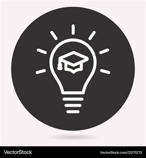 E Learning Education Icon Learn Academic Study Vector Image