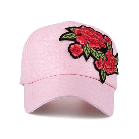 Jamont Spring New Fashion Women Baseball Cap With Flower Embroidery