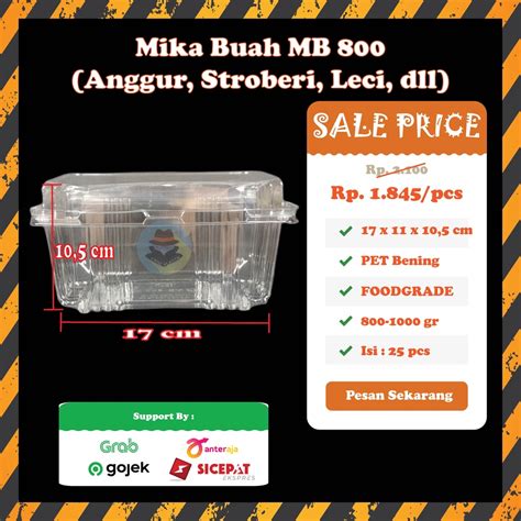 Jual Mika Buah Mb Extra Large Kotak Buah Besar Shopee