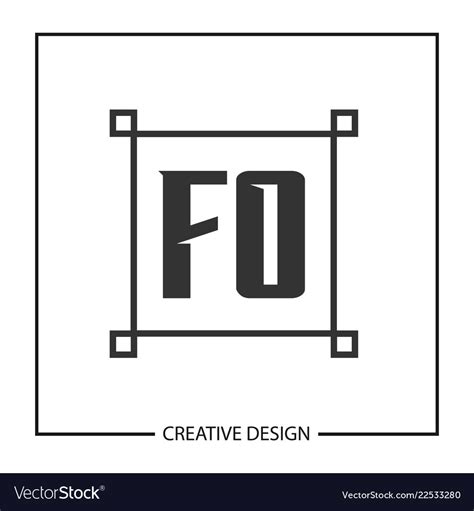 Initial Letter Fo Logo Template Design Royalty Free Vector