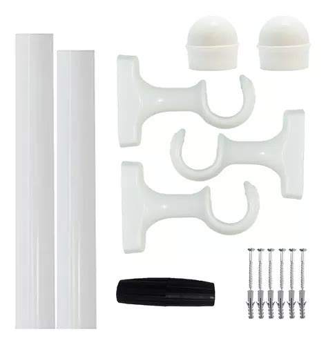 Kit Masculino Simple De 2 5 Metros Y 28 Mm Para Cortinas De Varios