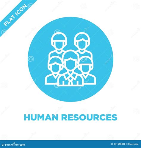 Human Resources Icon Vector Thin Line Human Resources Outline Icon