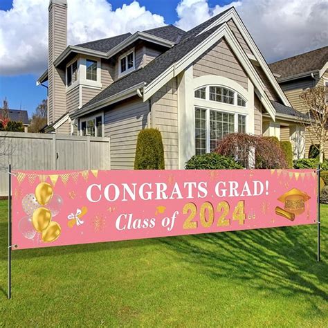 Ethyie 2024 Graduation Decorations Congrats Grad Class Of 2024 Banner