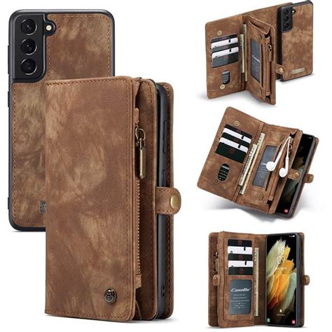 Multi Wallet CaseMe 11 Kort Samsung Galaxy S21 Plus Brun Elgiganten