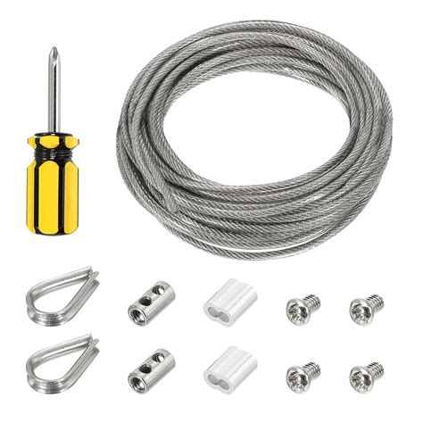 Amazon PATIKIL 1 8 Wire Rope Kit PVC Coated Stainless Steel