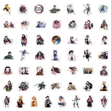 50PCS Slayer Sticker Mixed Different Kimetsu No Yaiba Stickers Anime