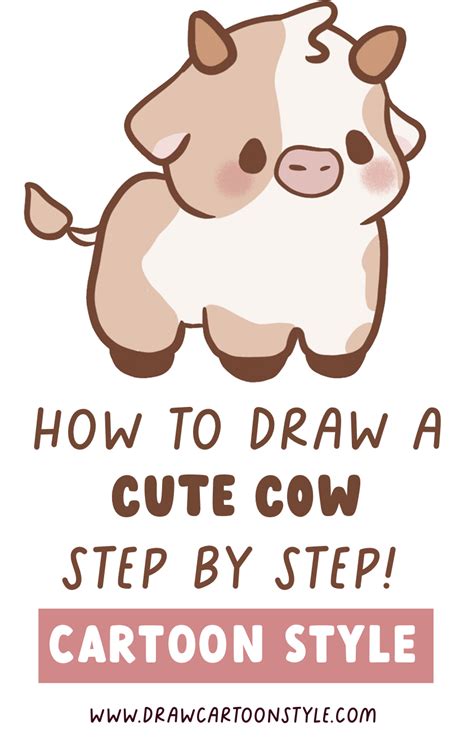 Easy and Cute Cow Drawing Tutorial