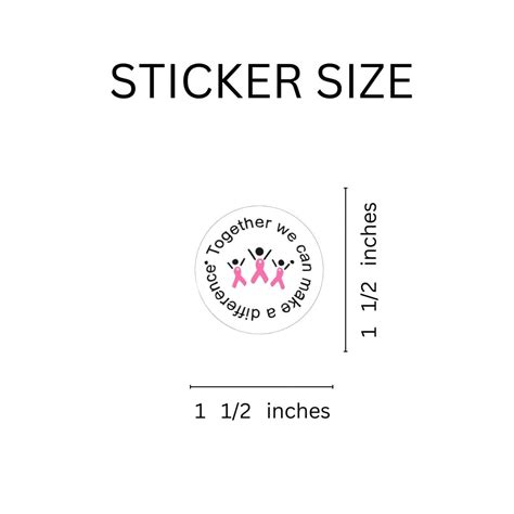 Pink Ribbon Breast Cancer Awareness Stickers Fundraising For A Cause