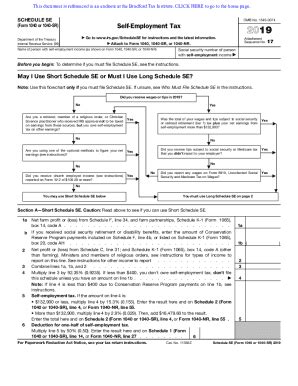 Form Irs Schedule Se Fill Online Printable Fillable