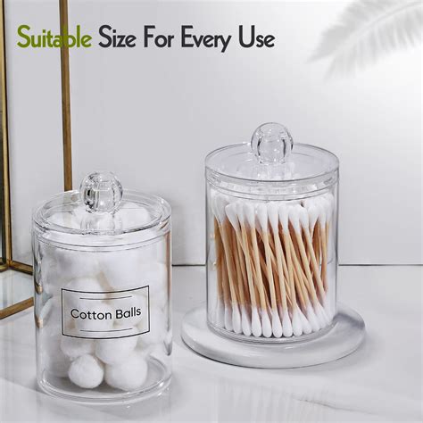 Buy AOZITA 4 Pack Qtip Holder Dispenser For Cotton Ball Cotton Swab