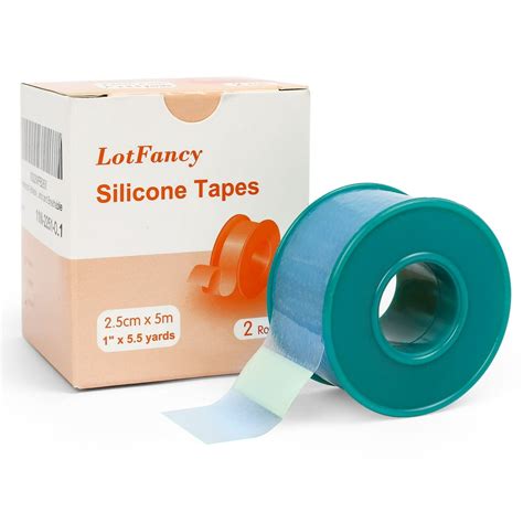 2pcs 1inch X 55yards Medical Soft Silicone Tape Adhesive Water Proof