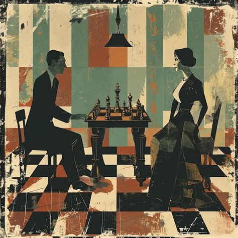 Premium Photo | A man and a woman are playing chess