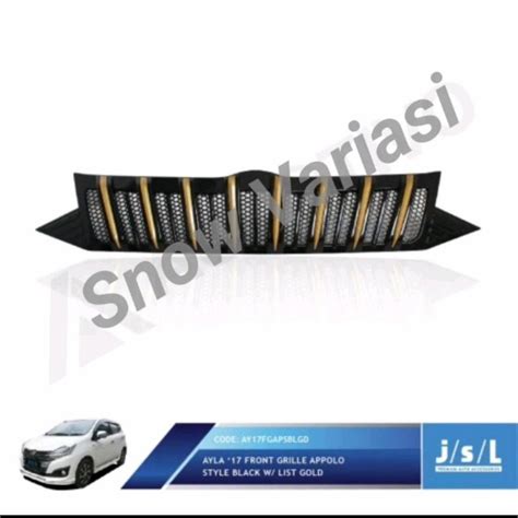 Jual Jsl Apollo Grill Depan Mobil Daihatsu Ayla Front Grille Black