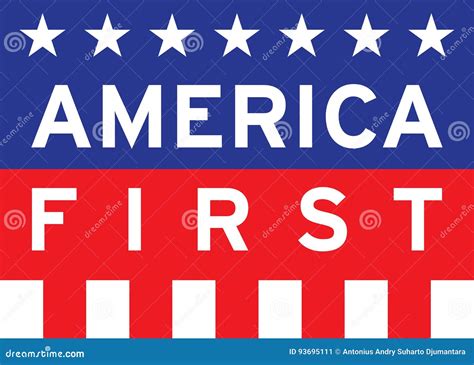 America First Concept Flying Flag Arrows Stock Illustration | CartoonDealer.com #85673218