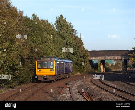 Arriva Northern Rail Class Pacer Train Arriving At Morecambe Stock