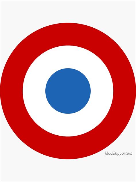 La France French Retro Mod Roundel Sticker For Sale By Modsupporters