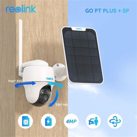 Reolink Go Pt Plus Battery Camera G Lte K Mp Solar Panel Powered