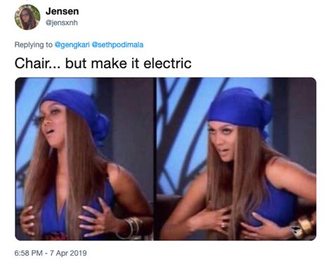 Tyra Banks Electric Chair Know Your Meme